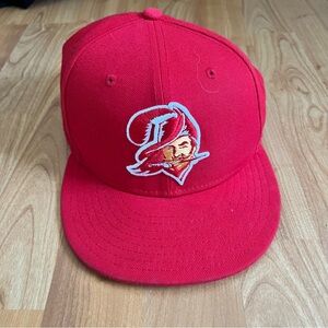 New Era Red Hat with Embroidered Logo